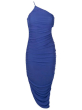 VESTIDO TULE UM OMBRO AZUL BIC