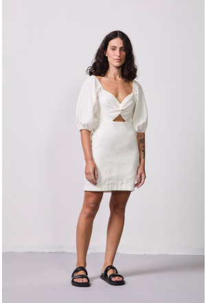 VESTIDO BUFANTE LINEN OFFWHITE