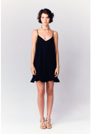 VESTIDO MINI RODADO PRETO