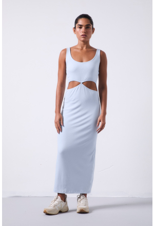 VESTIDO ALÇA VAZADO AMARILIS AZUL CLARO