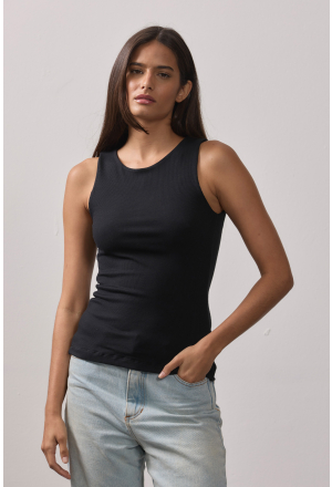 REGATA DECOTE ALTO VISCOLYCRA PRETO