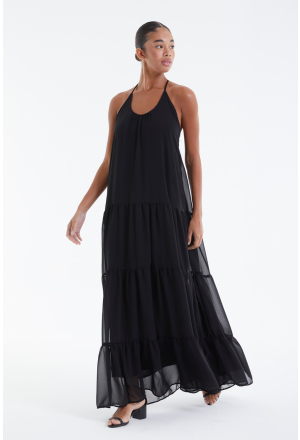 VESTIDO RECORTE PRETO