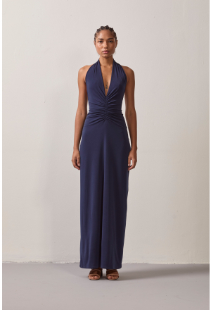 VESTIDO ANINHA LONGO MARINHO