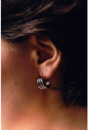 ARGOLA PRATA TRIPLA PEQUENA LB