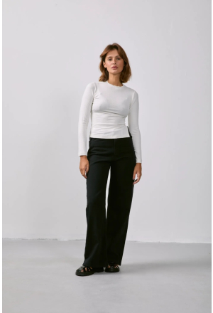 CALÇA RETA JEANS PRETO