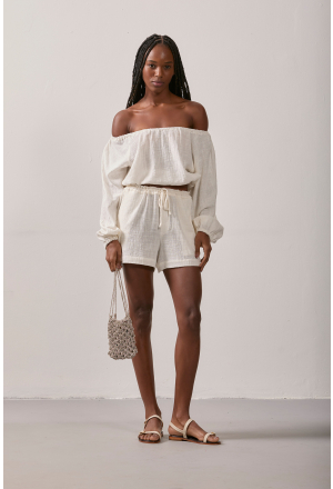 SHORT COTTON RUSTIC OFFWHITE