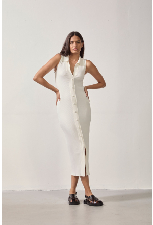 VESTIDO MIDI REGATA CANELADO