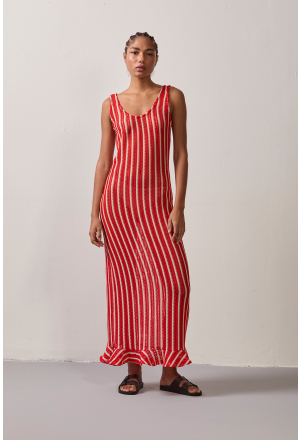 VESTIDO REGATA TRICOT LONGO