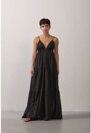 VESTIDO ALÇA RODADO PRETO