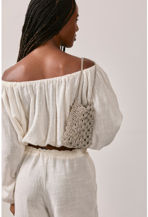 BOLSA SAFIRA PRATA - MIL LINHAS