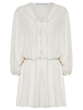 VESTIDO MINI DECOTE CRUZADO OFFWHITE