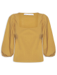 BLUSA MANGA BUFANTE MOSTARDA