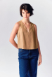 BLUSA BASICA DECOTE V LINHO
