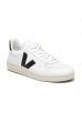 TENIS VEJA V-10 LEATHER EXTRA WHITE BLACK
