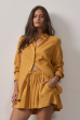 SHORT DRAPEADO CAMBRAIA MOSTARDA