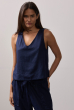 BLUSA DECOTE V CAMBRAIA MARINHO