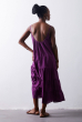 VESTIDO MAXI FRANZIDO ROXO