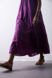 VESTIDO MAXI FRANZIDO ROXO