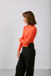 BLUSA GOLA FRUFRU CANELADA LARANJA