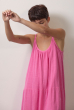 VESTIDO MAXI DECOTE U ROSA