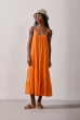 VESTIDO MAXI DECOTE U LARANJA