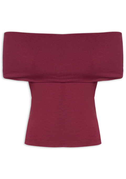 BLUSA OMBRO A OMBRO VINHO