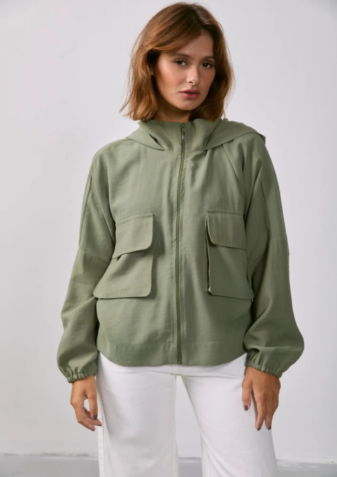 PARKA CAPUZ SENSORIALE VERDE