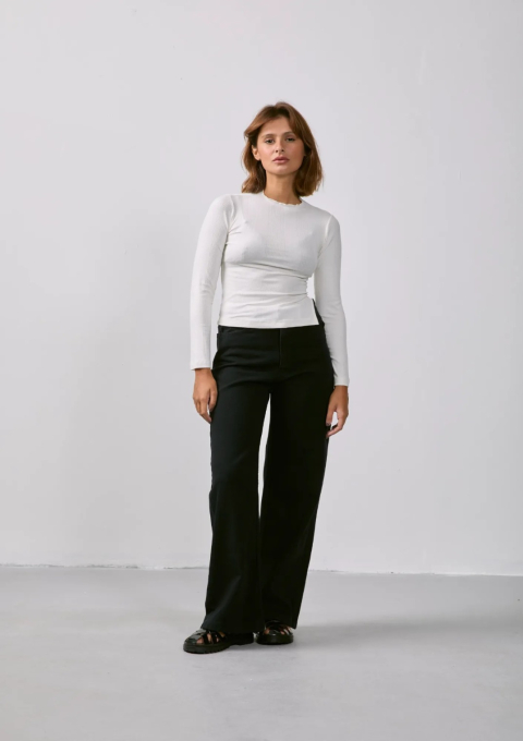 CALÇA RETA JEANS PRETO