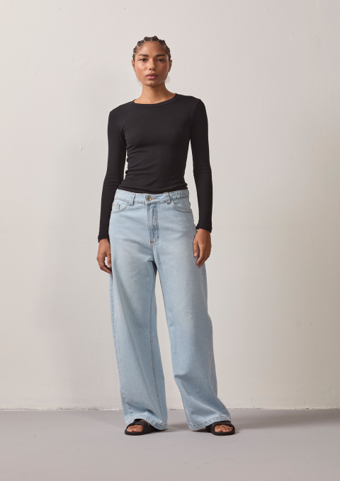 BLUSA MANGA RIBANA PRETO