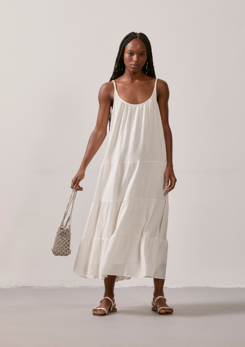 VESTIDO MAXI DECOTE U OFFWHITE