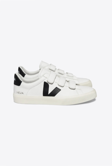 TENIS VEJA RECIFE LOGO CHROMEFREE LEATHER WHITE BLACK