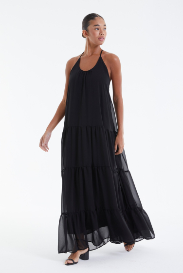 VESTIDO RECORTE PRETO