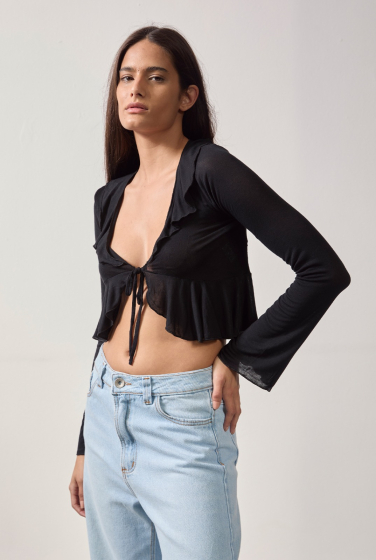 BLUSA BABADOS GAZE PRETO