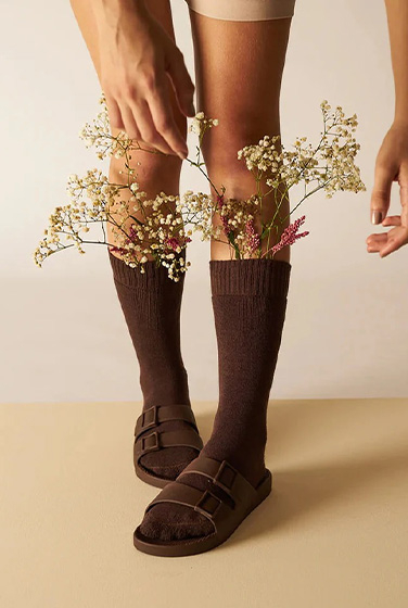 MEIA ALGODÃO LINUS CAFÉ