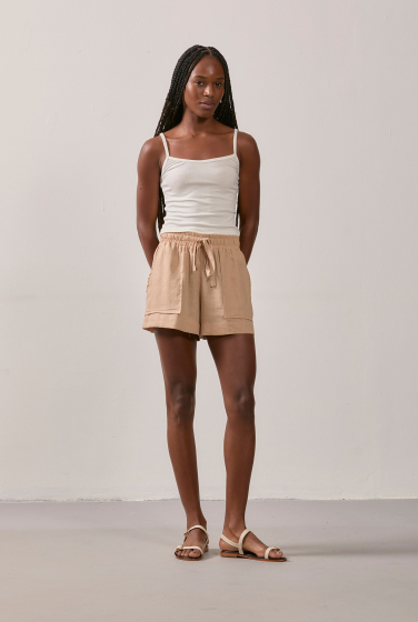 SHORT CAMBRAIA BEGE