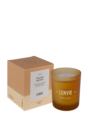 VELA PERFUMADA PESSEGO ORIENTAL ELEMENTOS - 210G - L'ENVIE