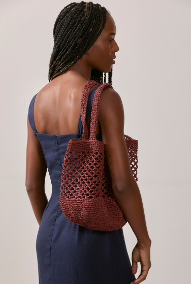 BOLSA LERU RÁFIA VINHO