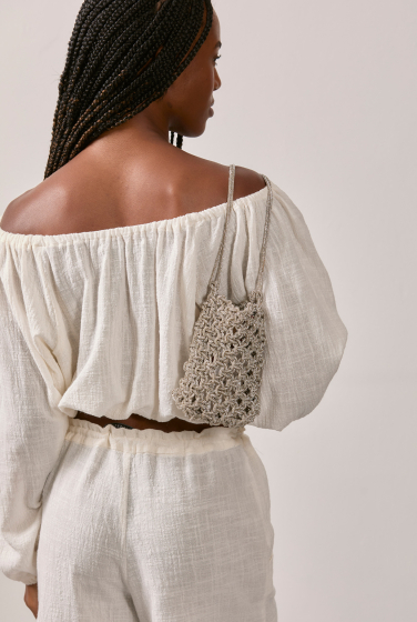 BOLSA SAFIRA PRATA - MIL LINHAS