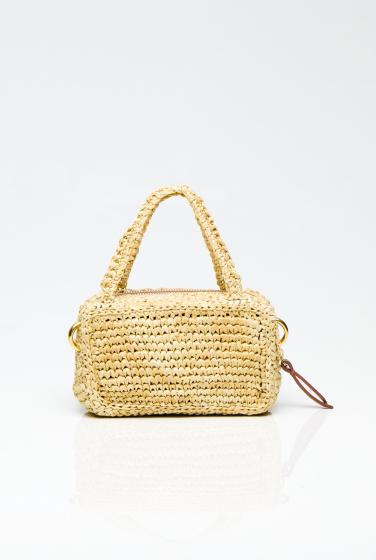 BOLSA RIVIERA RAFIA BEGE - MIL LINHAS