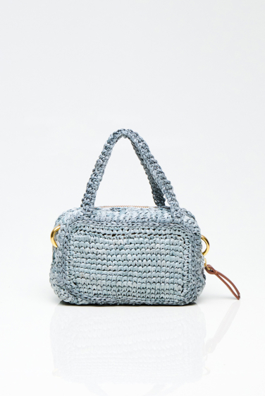 BOLSA RIVIERA RAFIA CINZA - MIL LINHAS