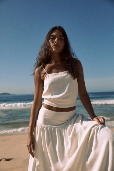 BLUSA LINEN ALCINHA OFFWHITE